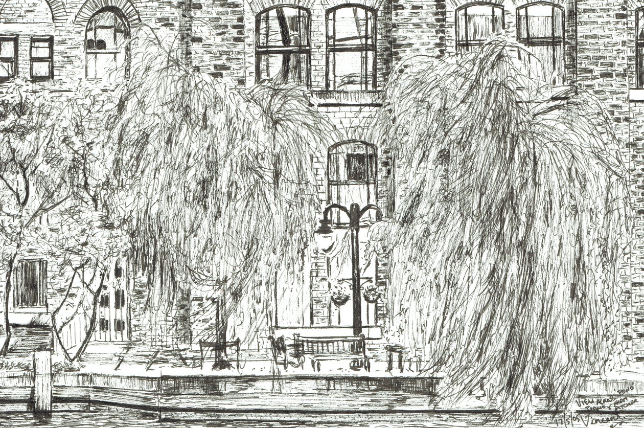 Dzban i fortepian Manchester, 2005, (tusz na papierze) autorstwa Vincent Alexander Booth