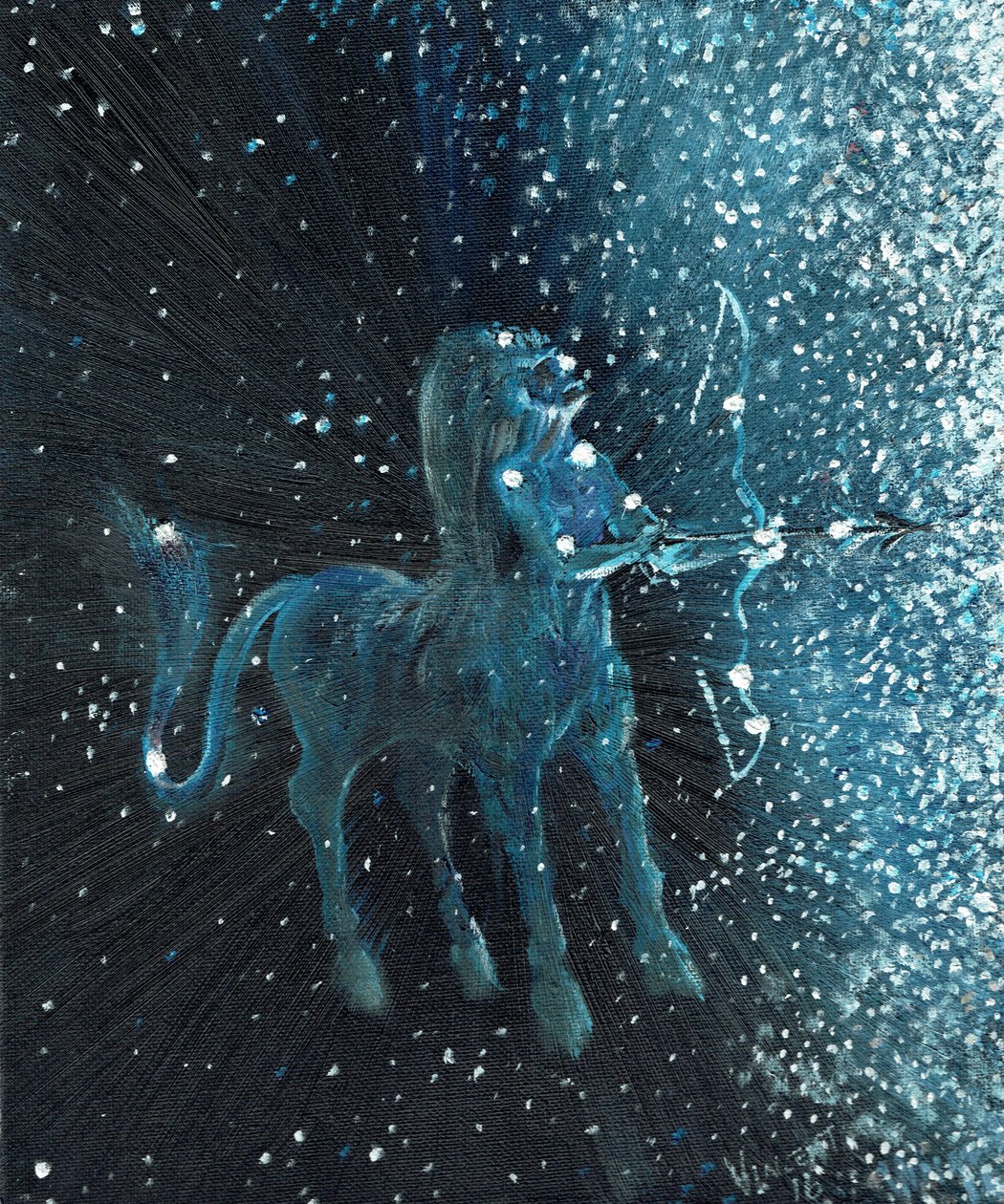 Znak zodiaku Strzelec, 2016, (olej na płótnie) autorstwa Vincent Alexander Booth