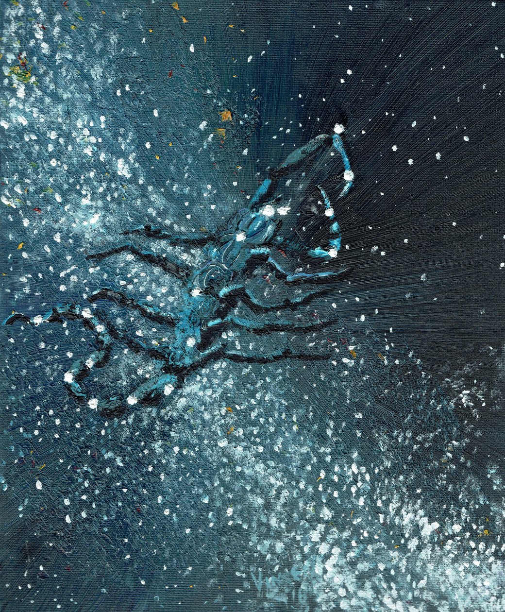 Znak zodiaku Skorpion, 2016, (olej na płótnie) autorstwa Vincent Alexander Booth