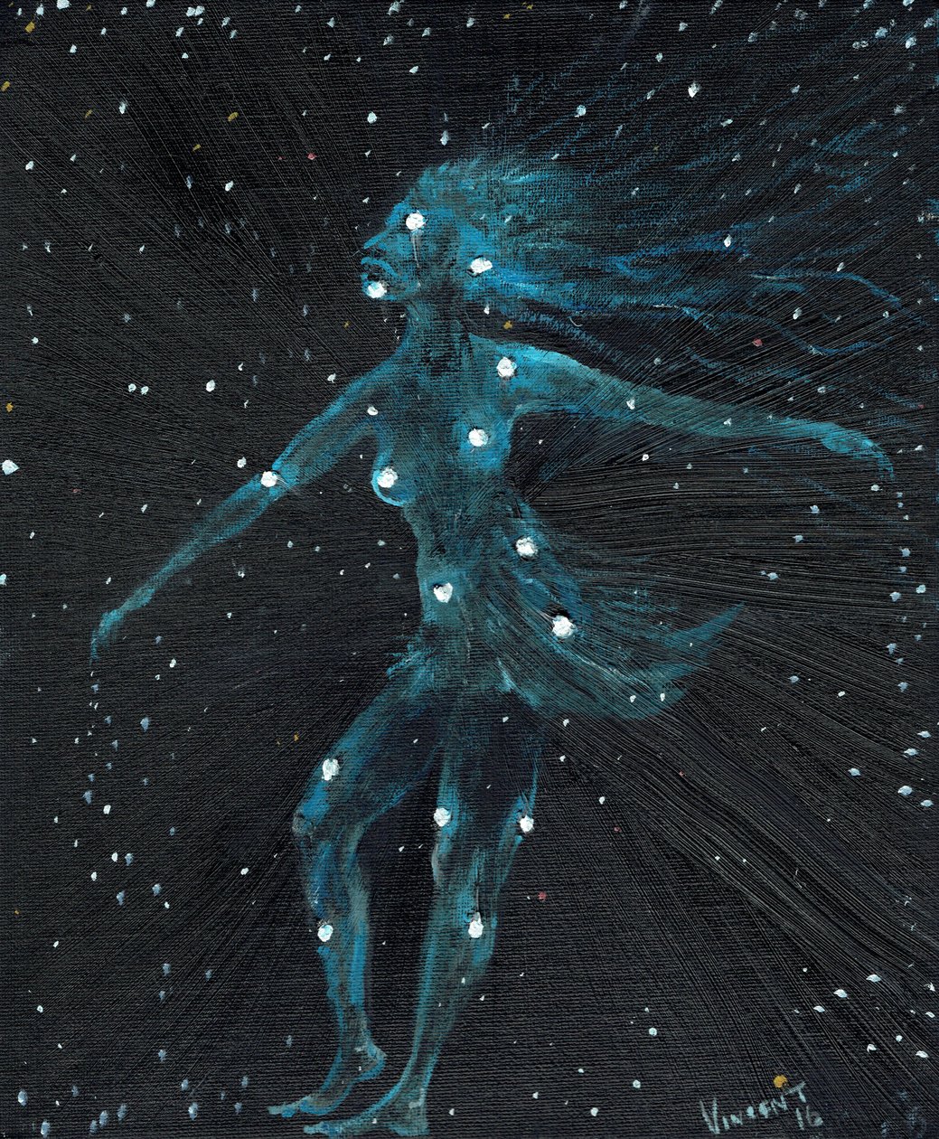 Znak zodiaku Panna, 2016, (olej na płótnie) autorstwa Vincent Alexander Booth