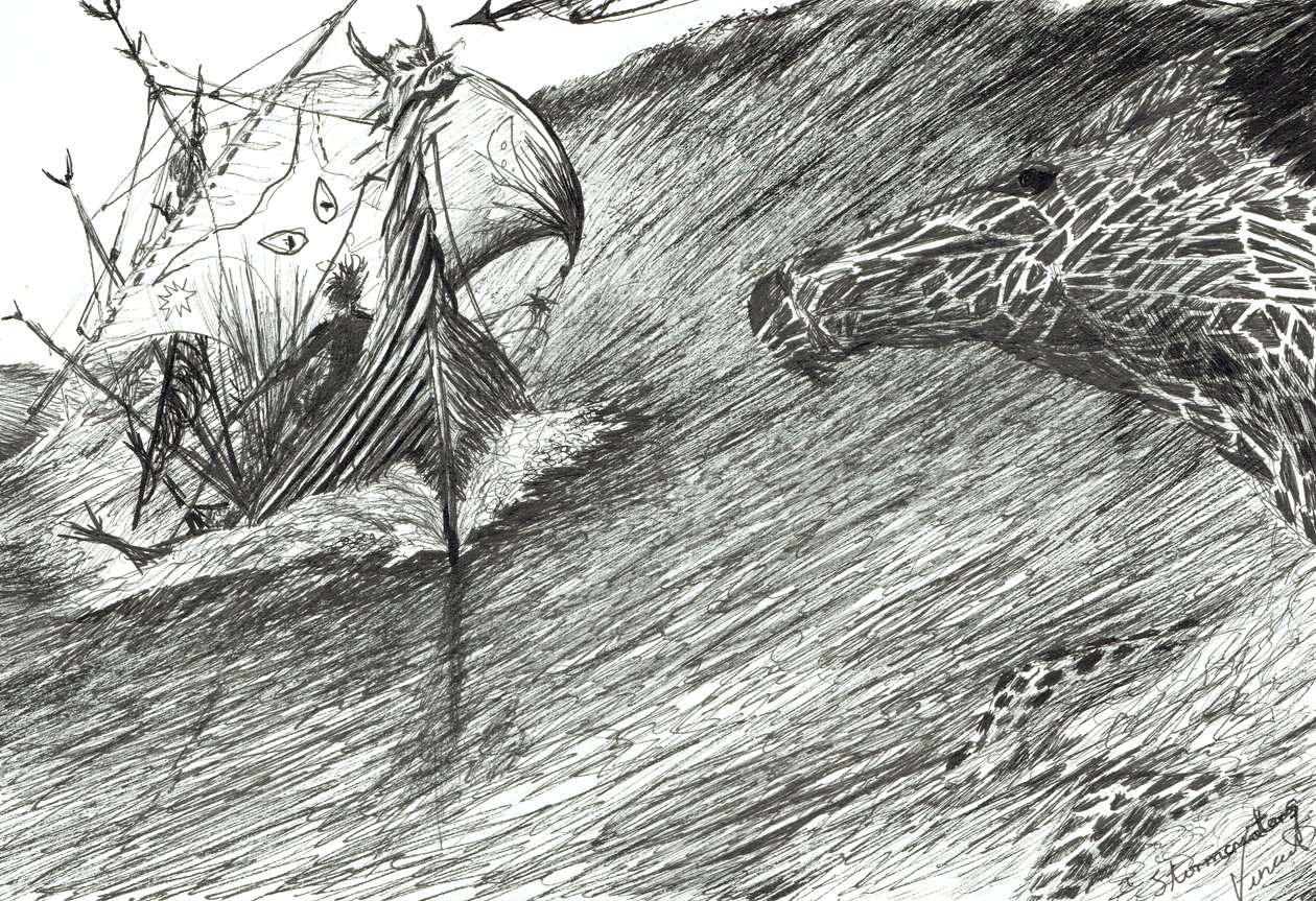 Storm Creators Atlantic, 2012, (tusz na papierze) autorstwa Vincent Alexander Booth