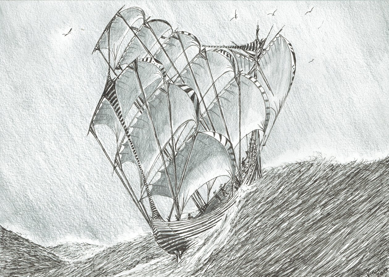 Storm Creators Coral Sea, 2017, (tusz na papierze) autorstwa Vincent Alexander Booth