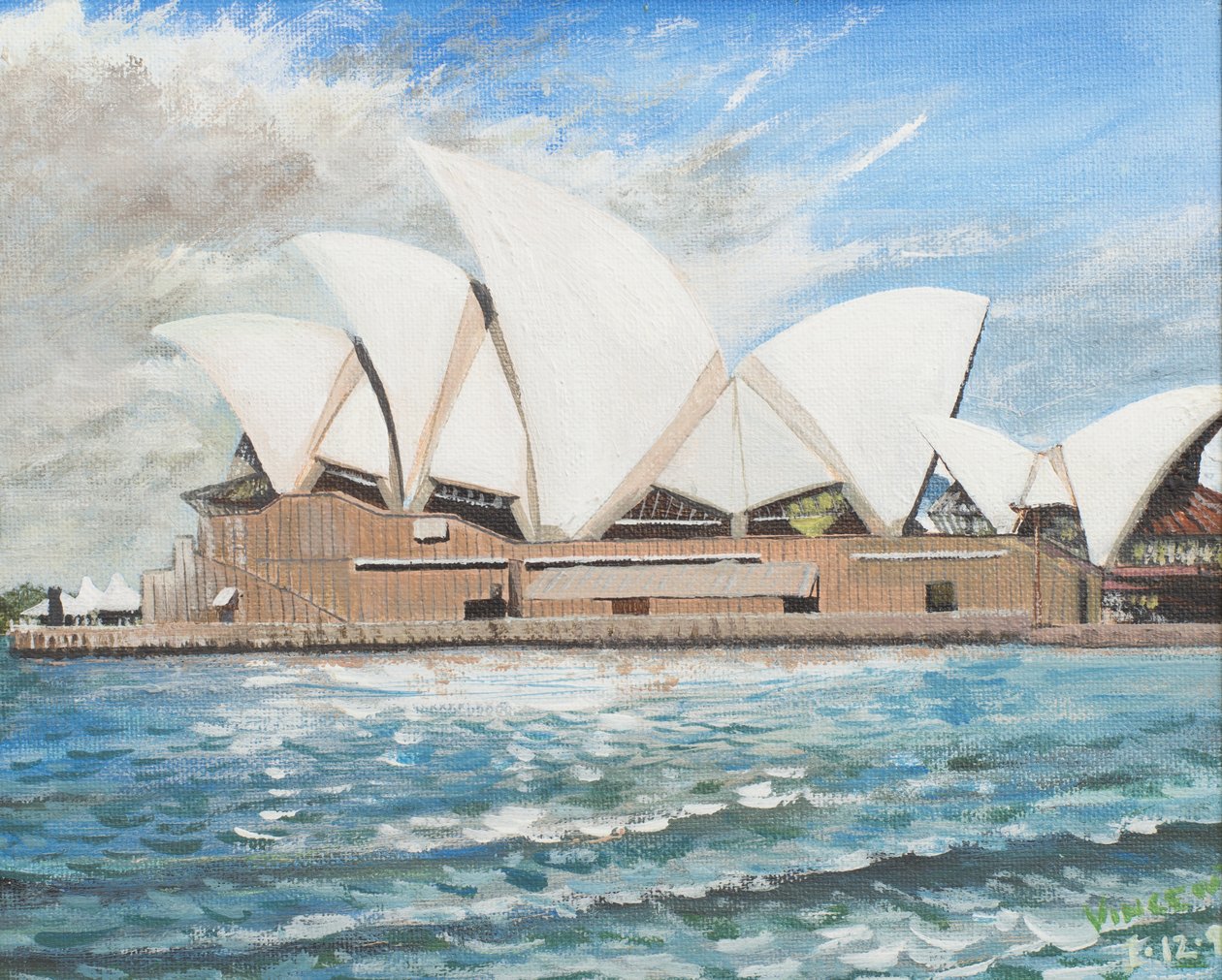 Sydney Opera House, 1998, (akryl na płótnie) autorstwa Vincent Alexander Booth