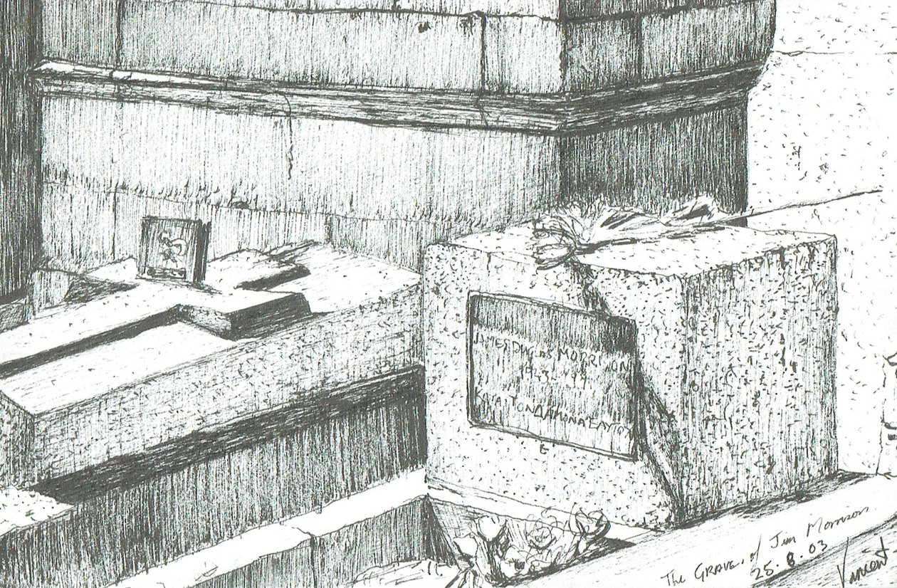 Grób Jima Morrisona Paryż, 2003 autorstwa Vincent Alexander Booth