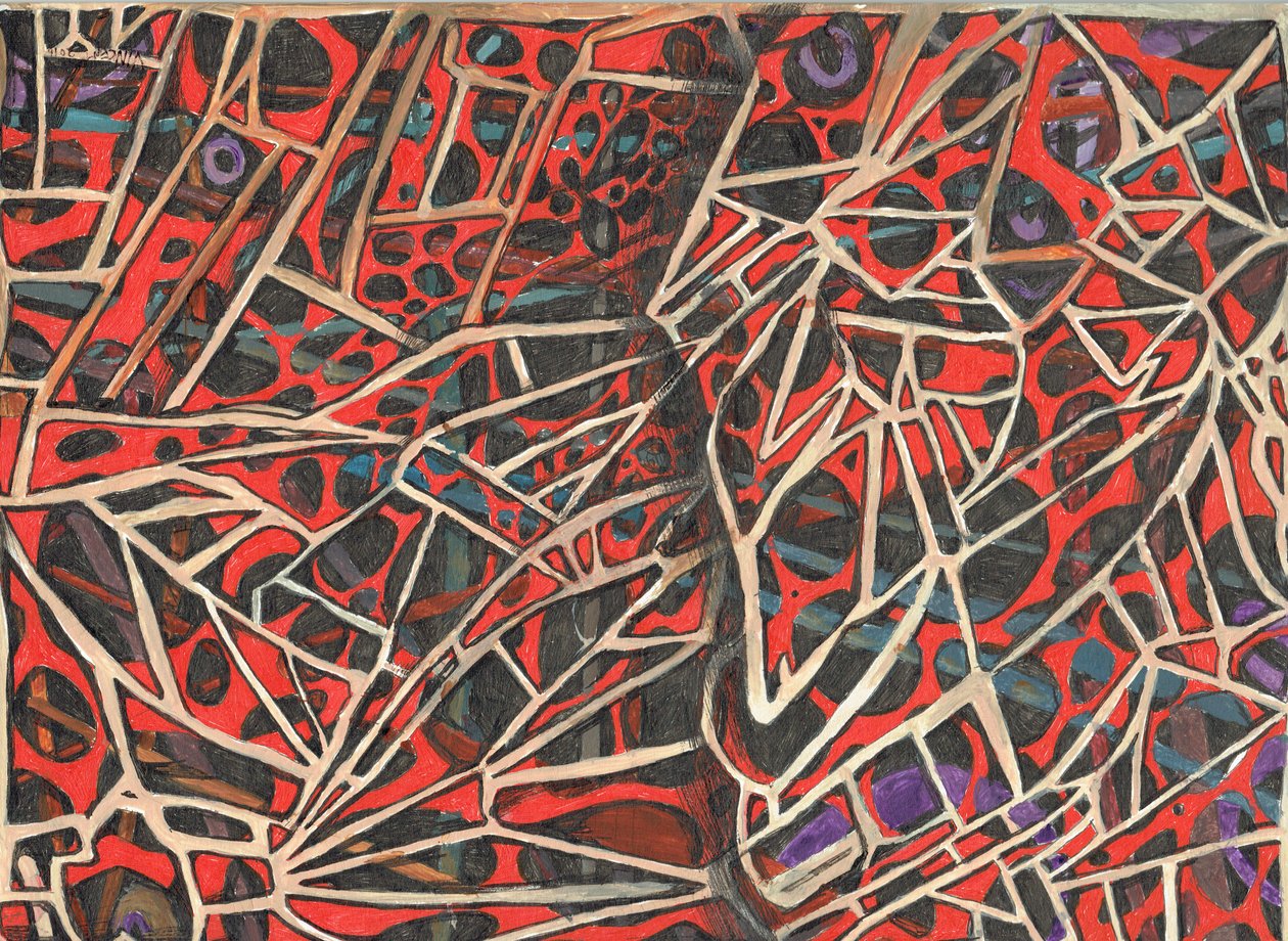 Wyjec czasu; 2016, (kolorowy tusz na papierze) autorstwa Vincent Alexander Booth