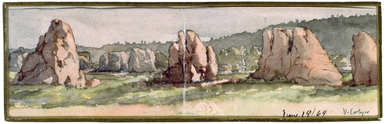 Rock Scene, Arizona, 19 czerwca 1869 (akwarela) autorstwa Vincent Colyer