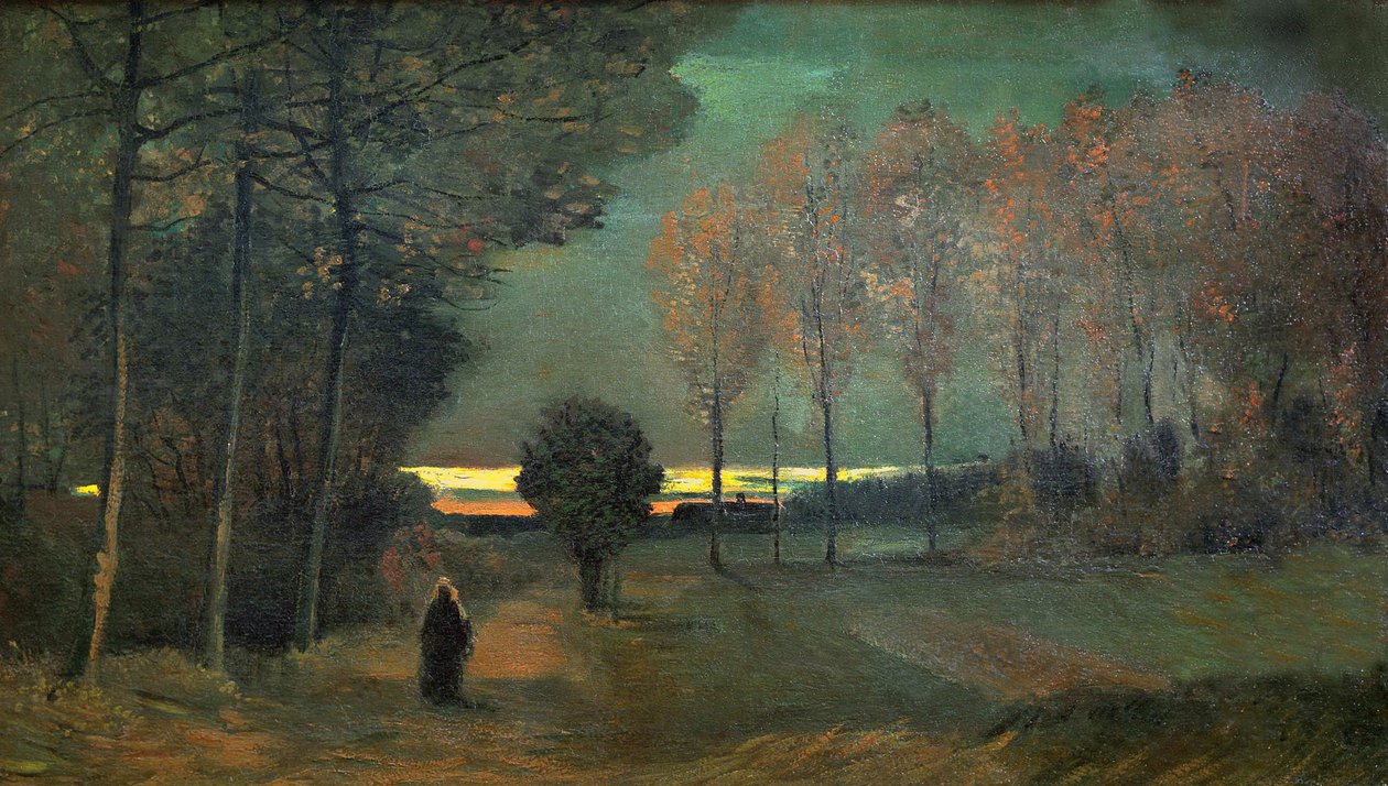 Jesienny krajobraz wieczorem, 1884. autorstwa Vincent van Gogh