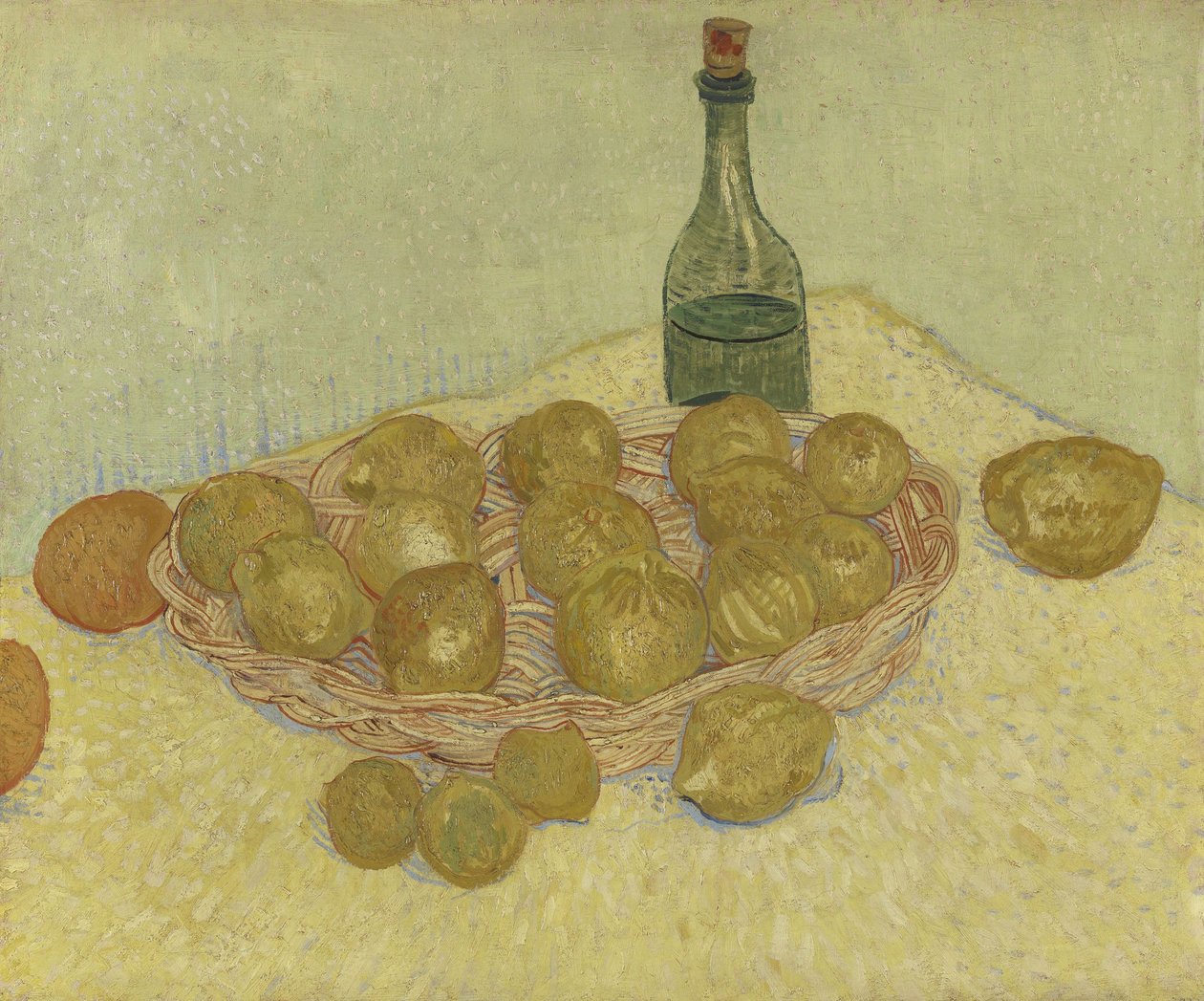 Kosz cytryny i butelki, 1888 r. autorstwa Vincent van Gogh