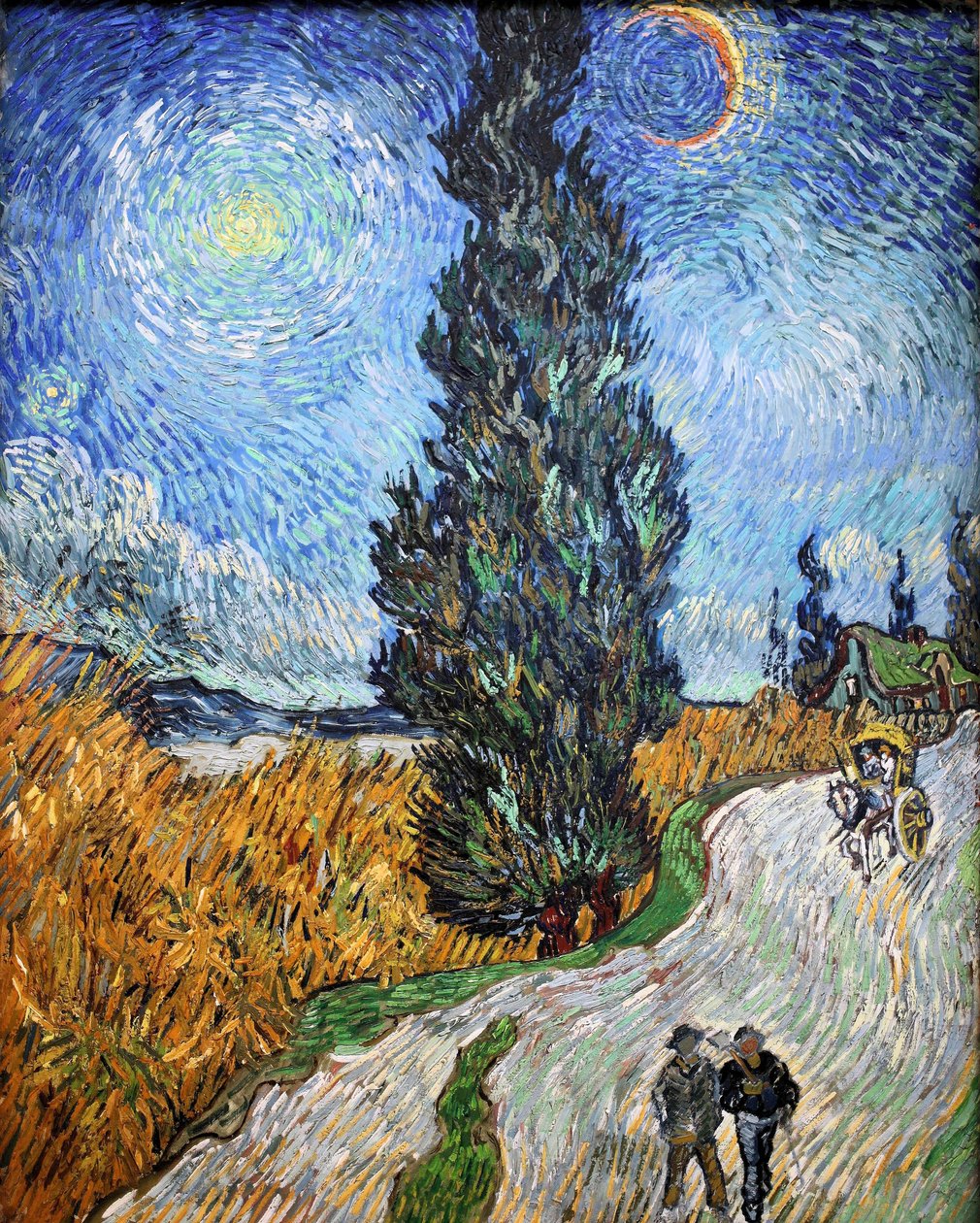 Wiejska droga w Prowansji nocą, 1890. autorstwa Vincent van Gogh
