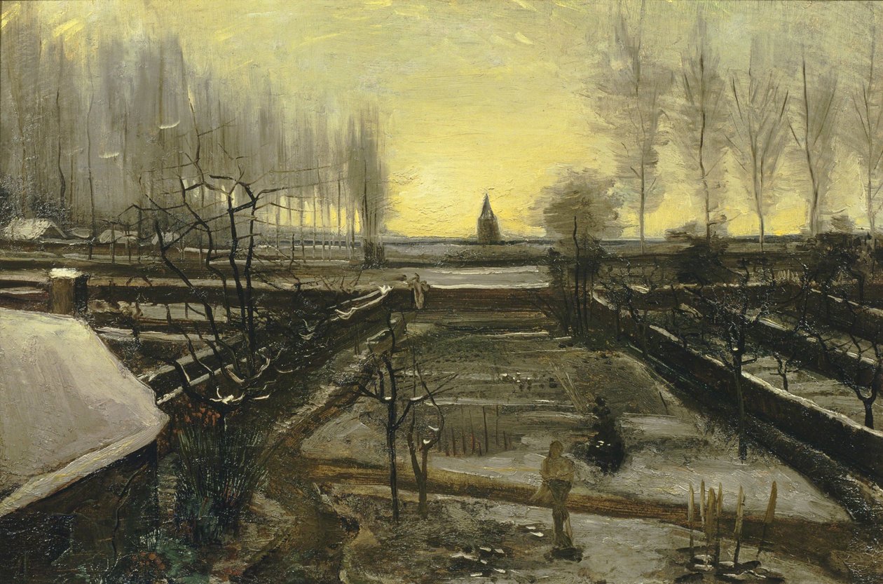 Plebania w Nuenen w śniegu, 1885. autorstwa Vincent van Gogh
