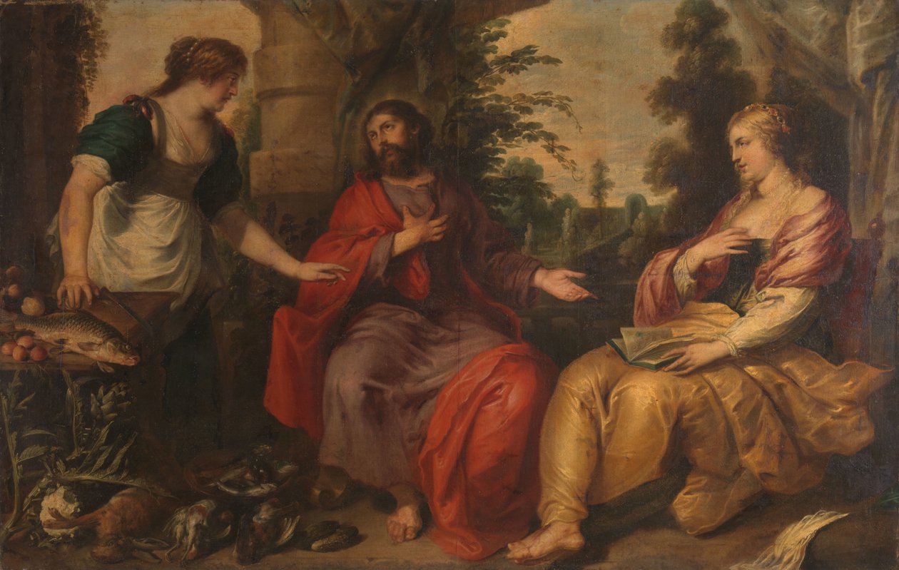 Chrystus z Martą i Marią autorstwa Vincent Malò (I)