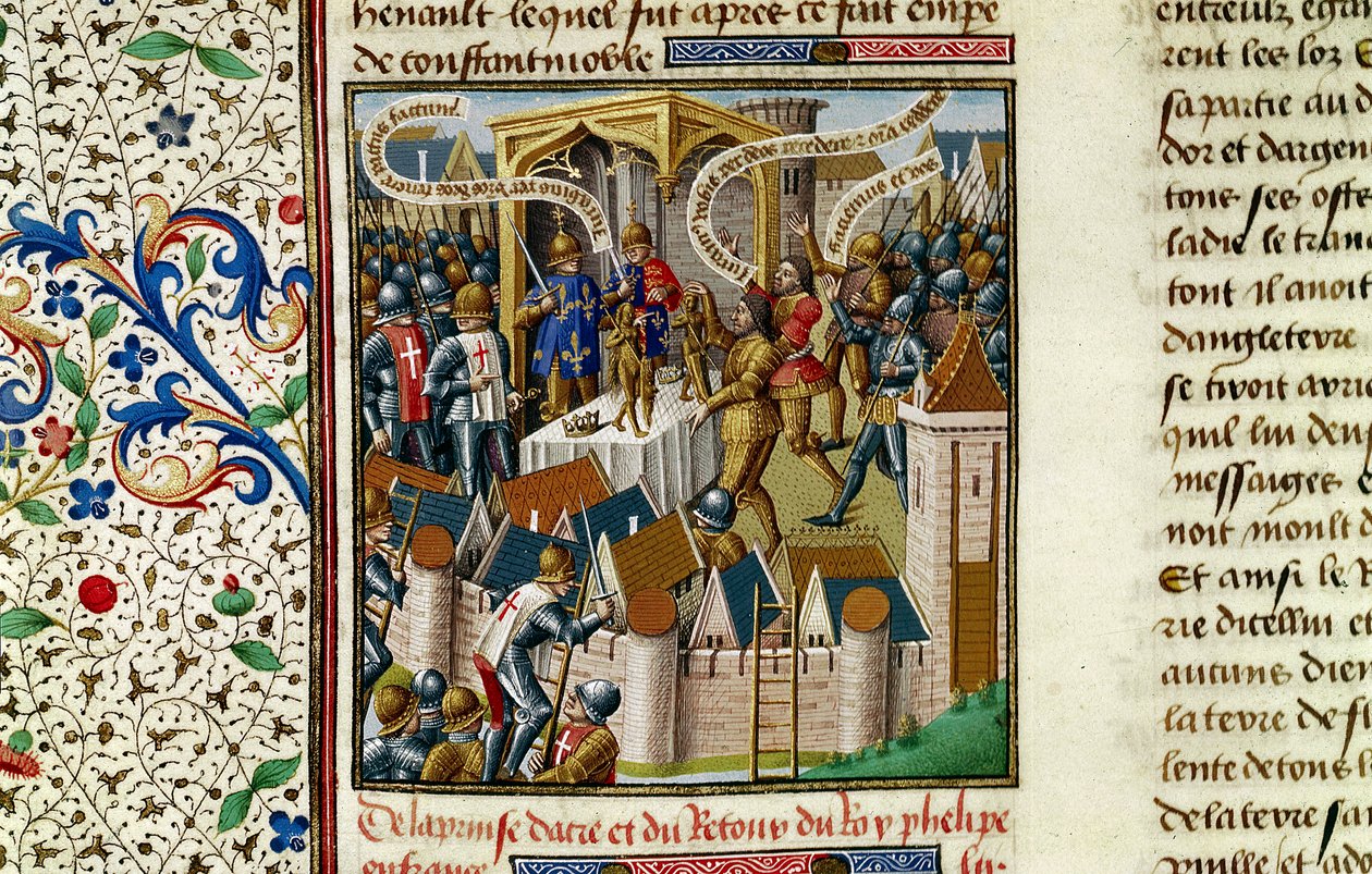 Zdobycie Akki, ok. 1191, XV w. autorstwa Vincent of Beauvais
