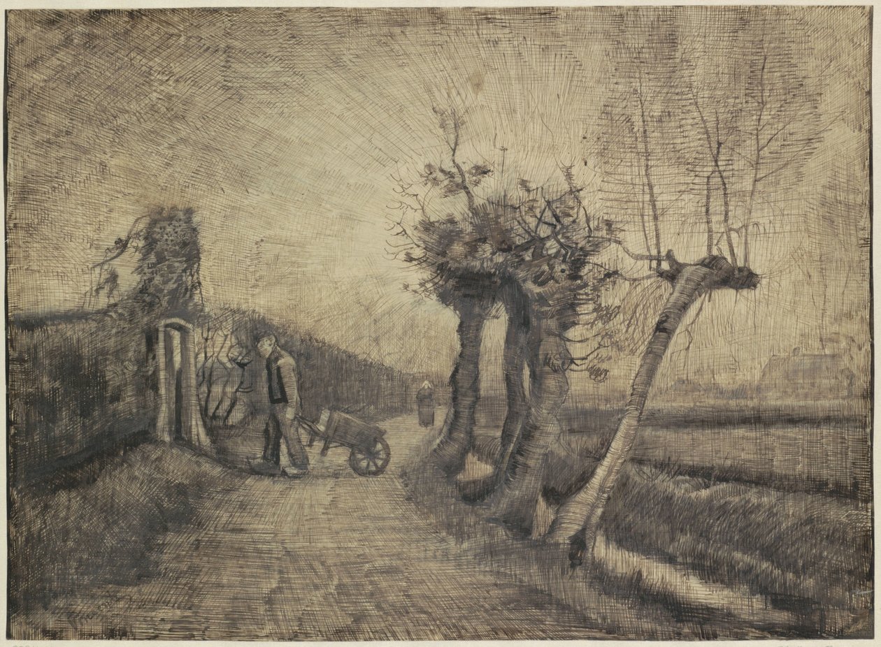 Droga za plebanią w Nuenen autorstwa Vincent van Gogh (signed by artist)