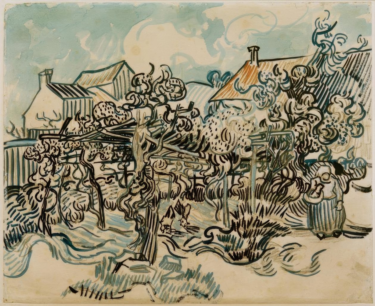 Stara winnica z żoną farmera autorstwa Vincent van Gogh