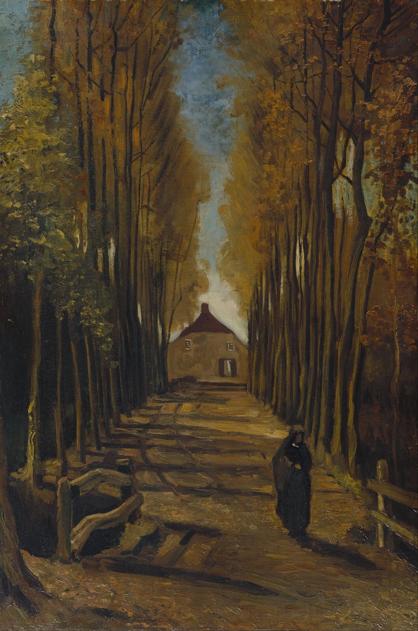 Aleja topoli jesienią autorstwa Vincent van Gogh