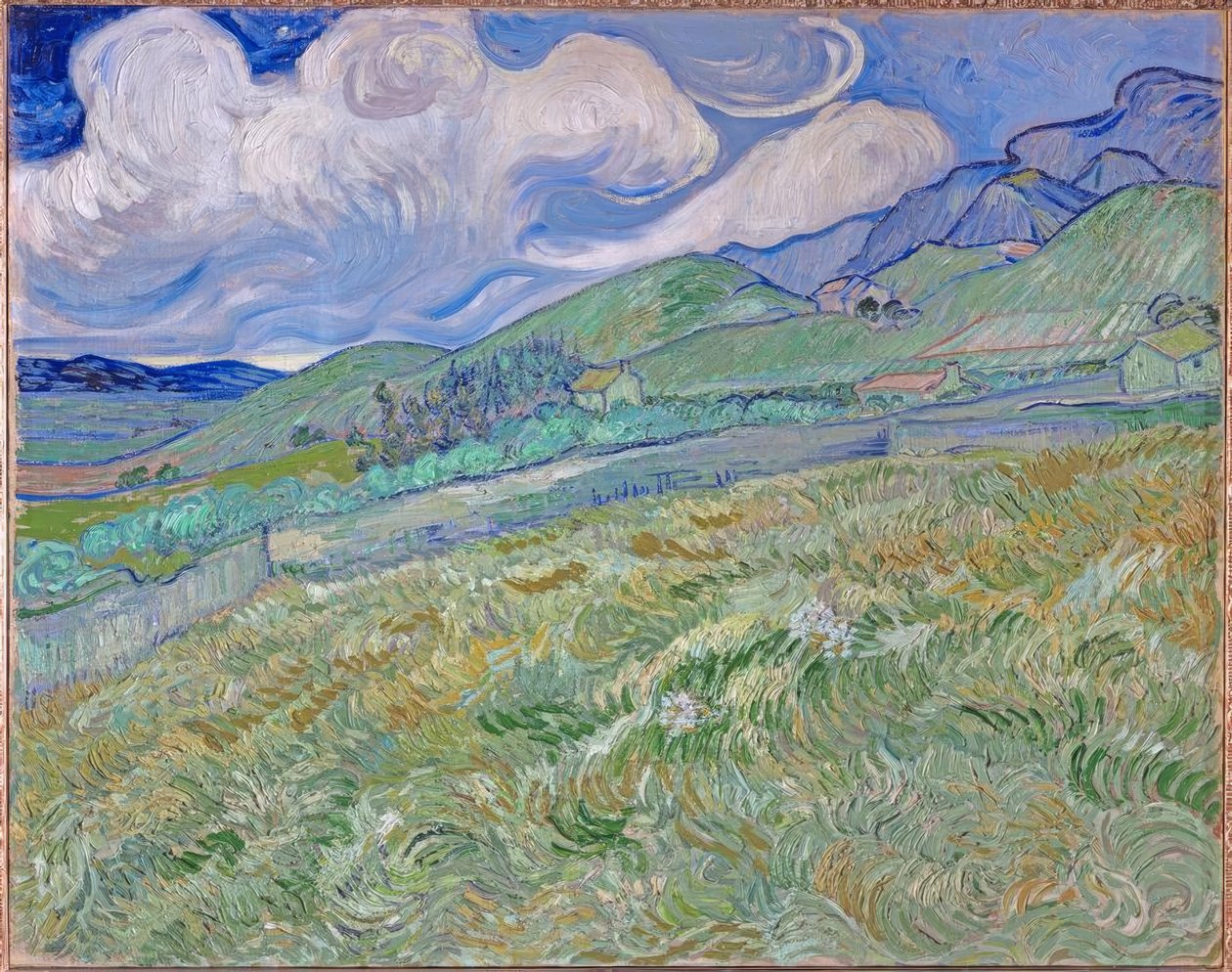 Krajobraz górski za szpitalem Saint-Paul autorstwa Vincent van Gogh