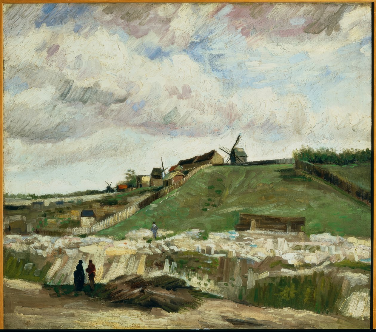 Widok na Montmartre z kamieniołomem i młynami autorstwa Vincent van Gogh