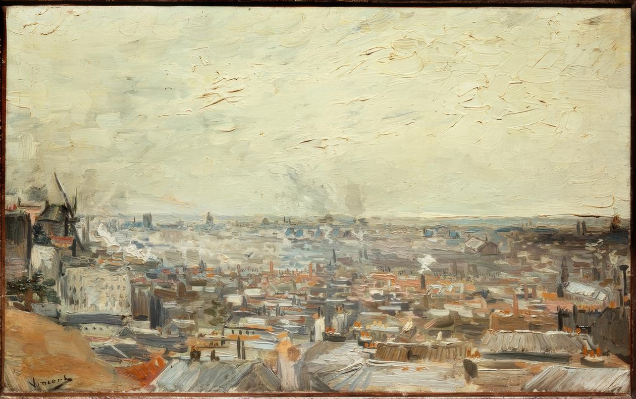 Widok na Paryż z Montmartre autorstwa Vincent van Gogh