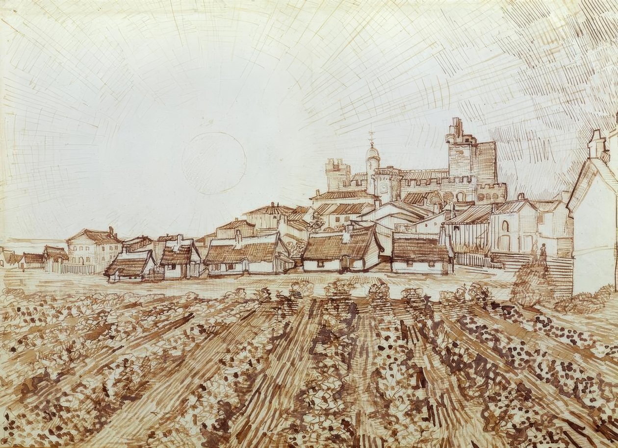 Widok Saintes-Maries autorstwa Vincent van Gogh