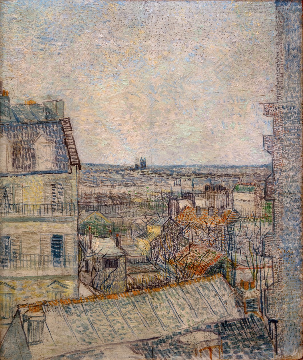 Widok z okna mieszkania na Rue Lepic autorstwa Vincent van Gogh
