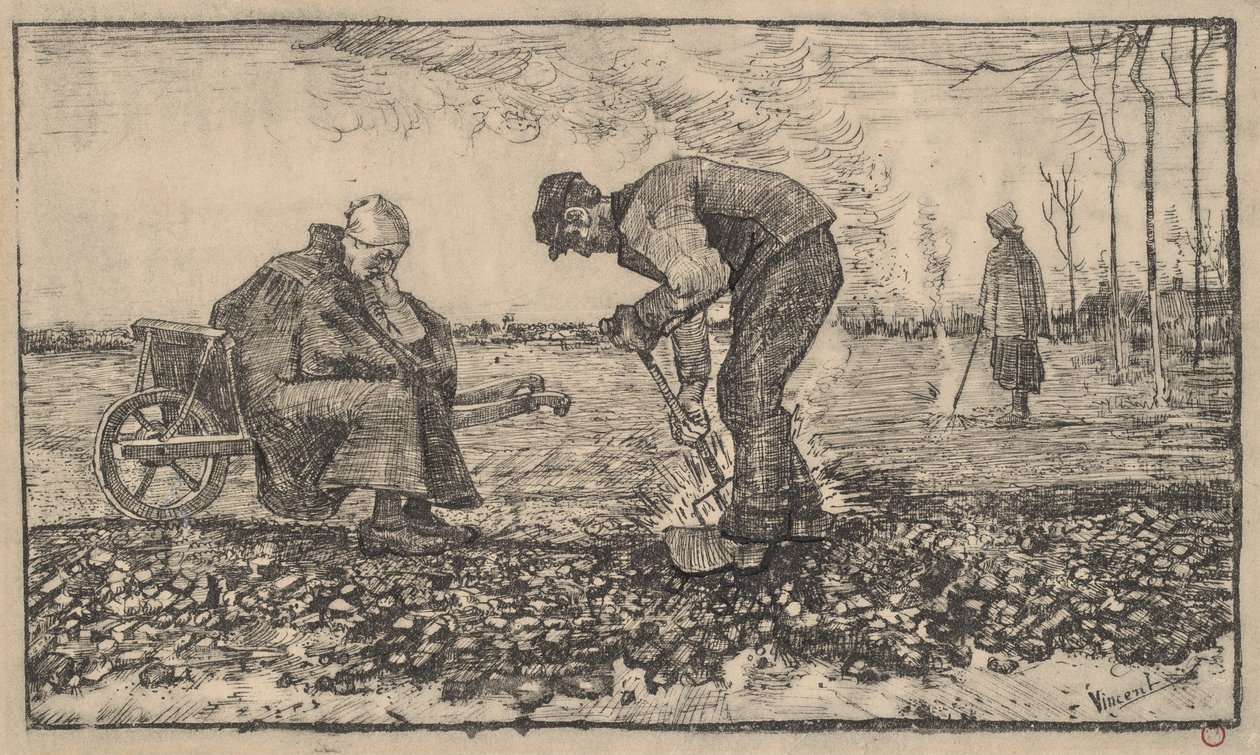 Płonące chwasty autorstwa Vincent van Gogh