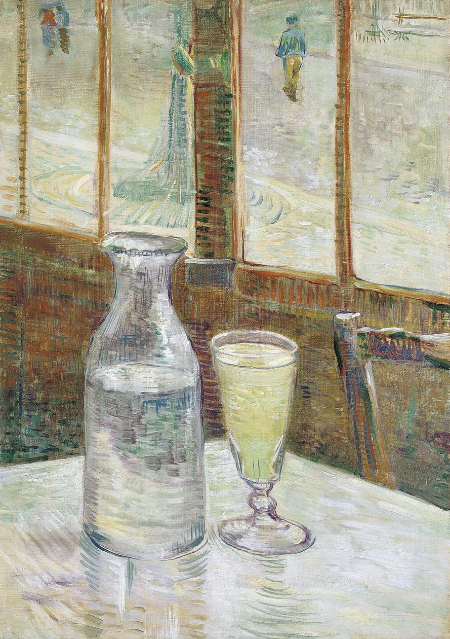 Stolik kawowy z absyntem autorstwa Vincent van Gogh