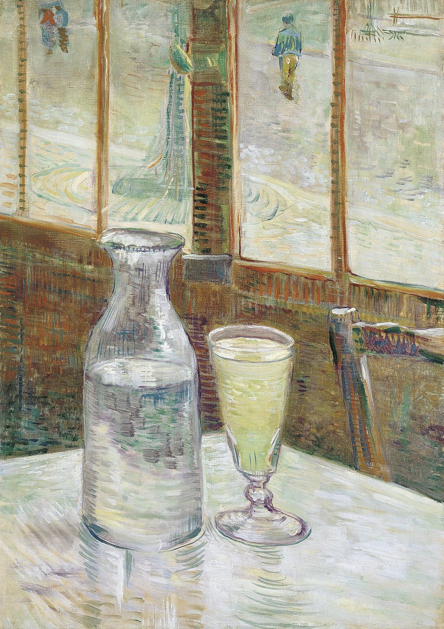 Stolik kawowy z absyntem autorstwa Vincent van Gogh