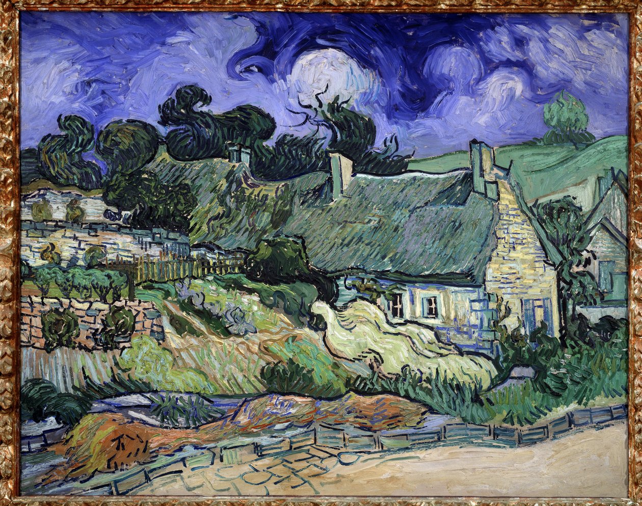 Strzechy Cordeville w Auvers-sur-Oise (Auvers sur Oise) - Obraz Vincenta Van Gogha (1853-1890) autorstwa Vincent van Gogh