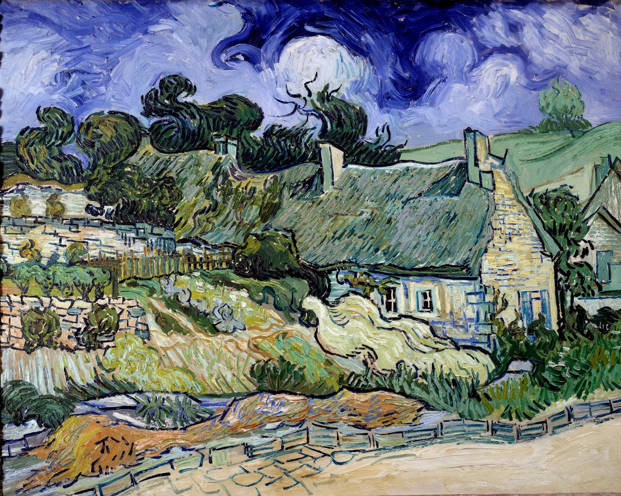 Chaumes de Cordeville w Auvers-sur-Oise (Auvers sur Oise) Obraz Vincenta van Gogha (1853-1890) 1890 nd. 0,73x0,92 m Paryż, Muzeum Orsay autorstwa Vincent van Gogh