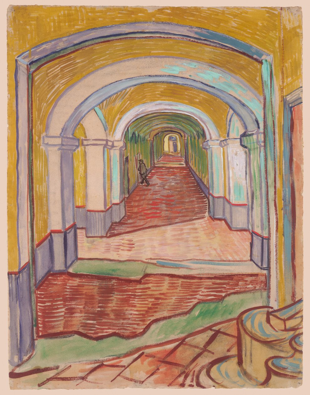 Korytarz w szpitalu psychiatrycznym autorstwa Vincent van Gogh