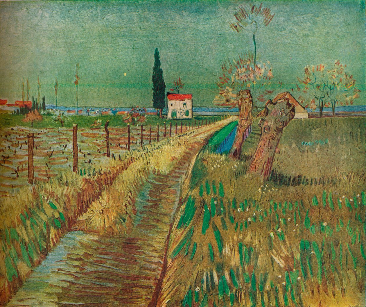 Chata wśród pól, ok. 1890 autorstwa Vincent van Gogh