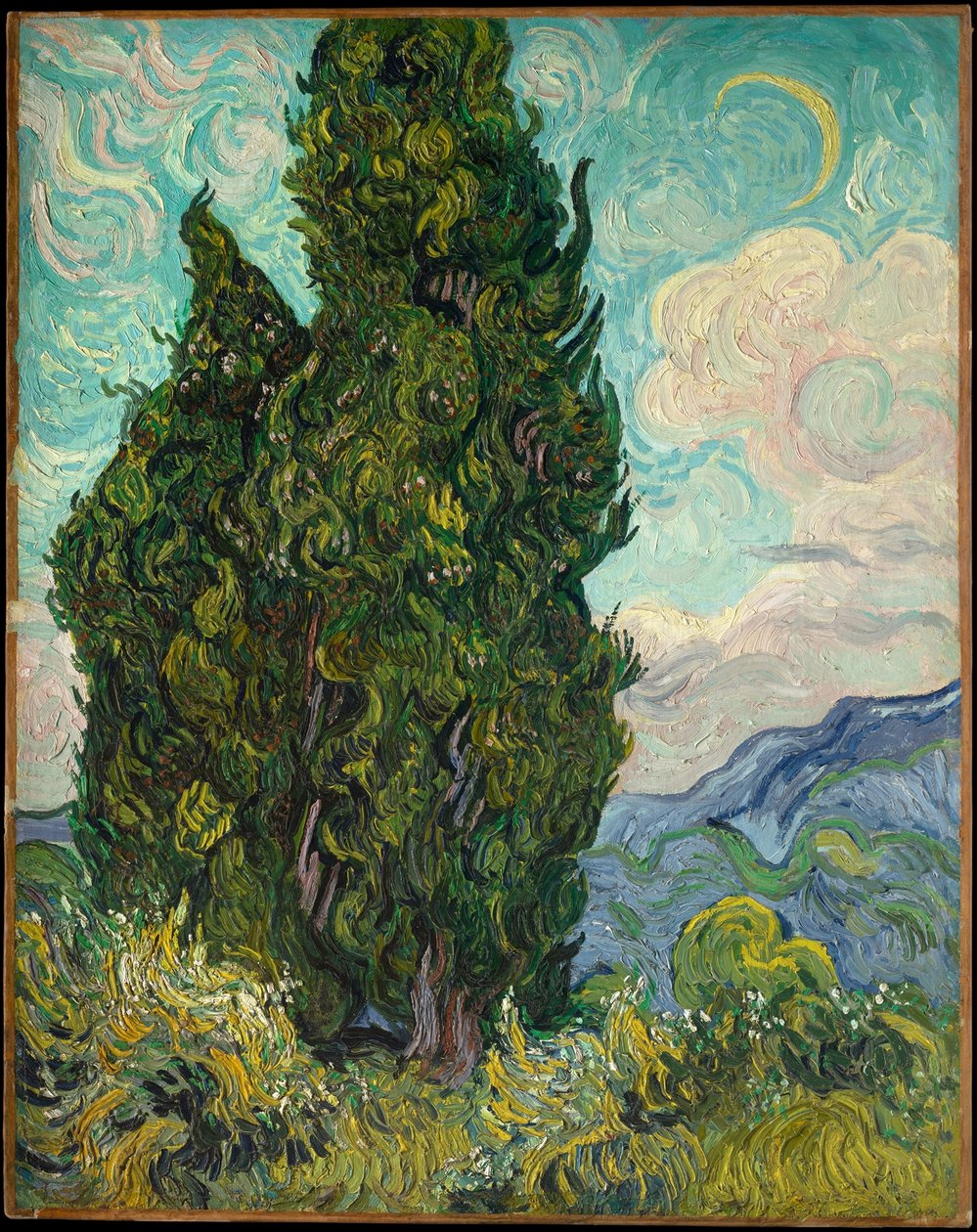 Cyprysy autorstwa Vincent van Gogh