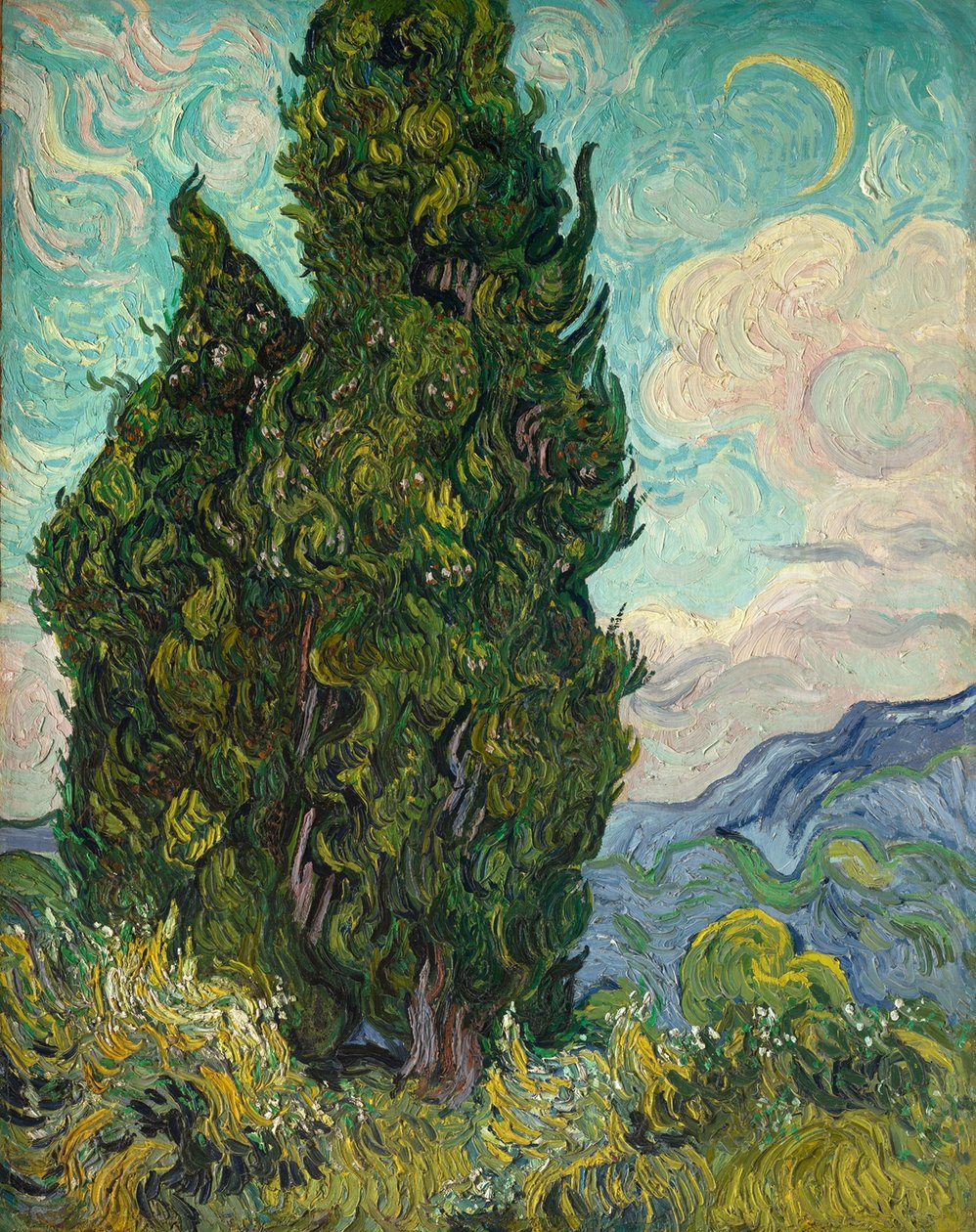 Cyprysy autorstwa Vincent van Gogh