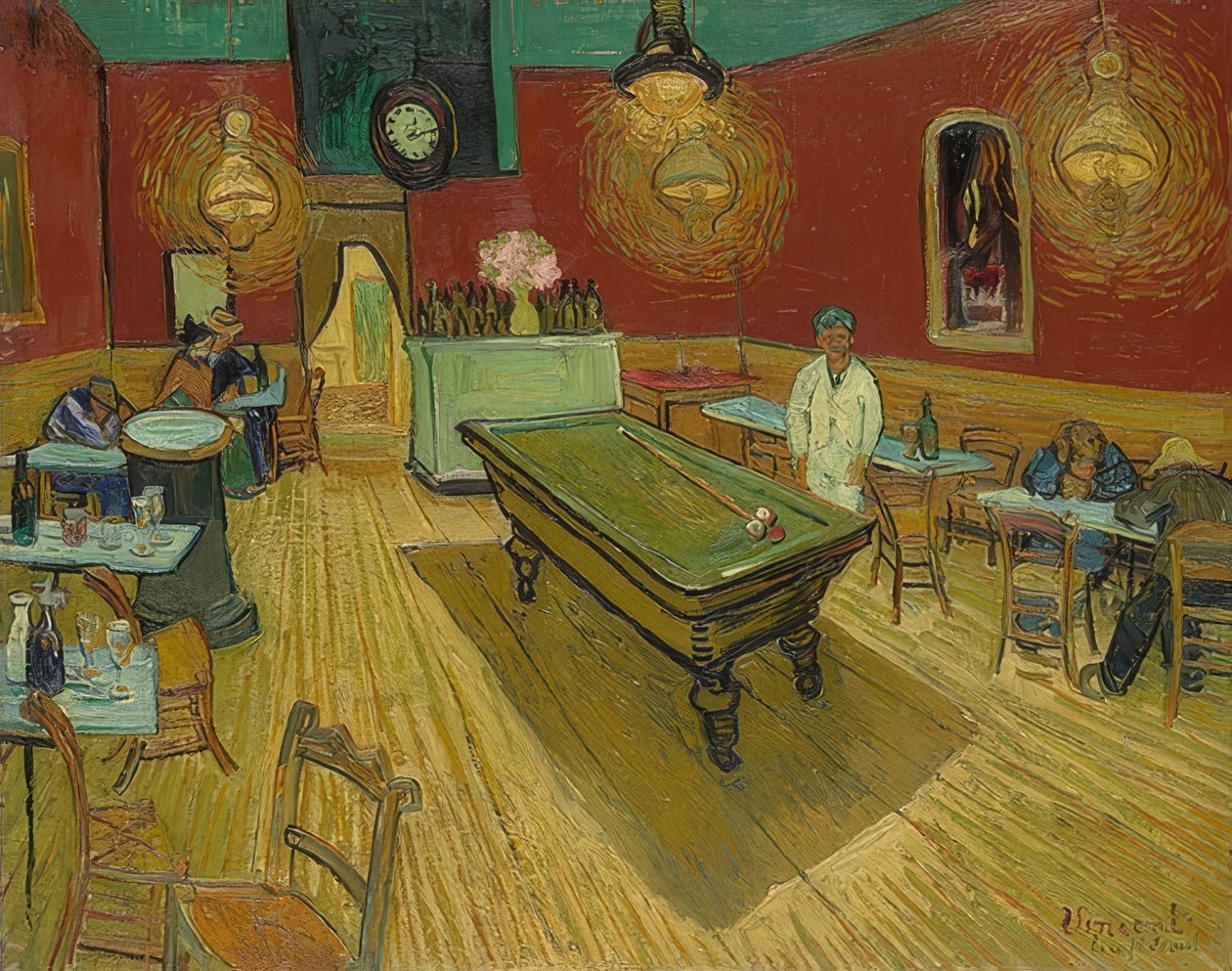 Das Nachtcafé (Nocna kawiarnia). 1888 autorstwa Vincent van Gogh
