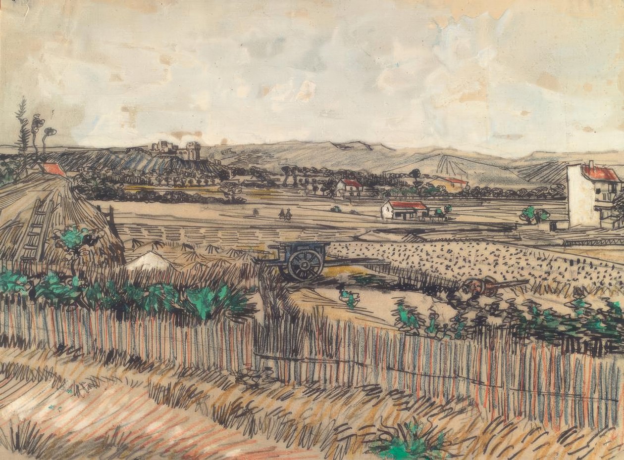 Niebieski wózek autorstwa Vincent van Gogh