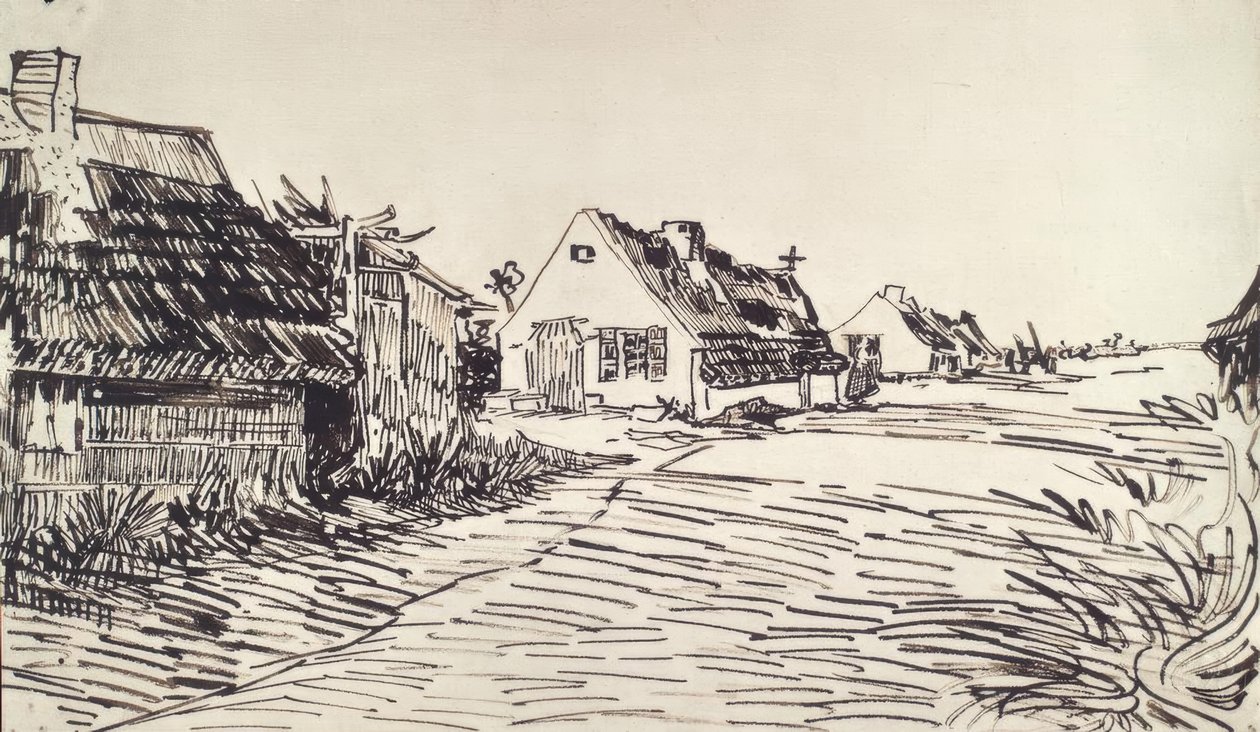 Dorfstraße autorstwa Vincent van Gogh