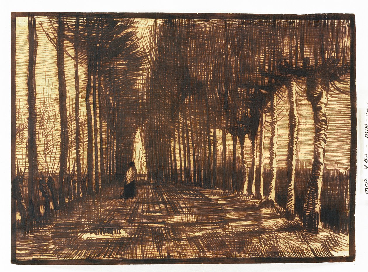 Postać na drodze, 1884 autorstwa Vincent van Gogh