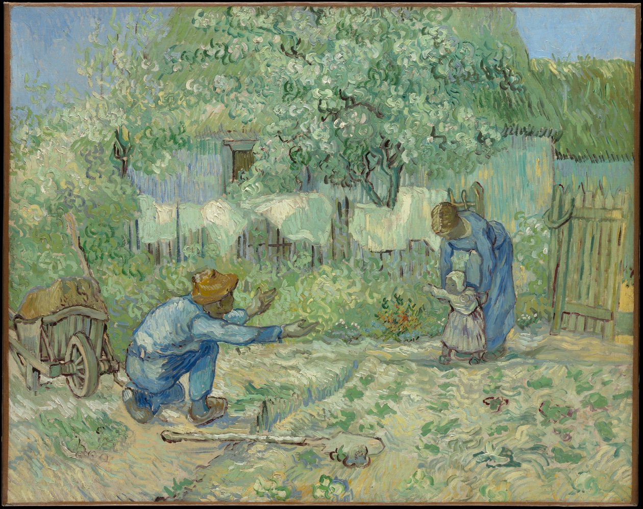 Pierwsze kroki, według Milleta autorstwa Vincent van Gogh