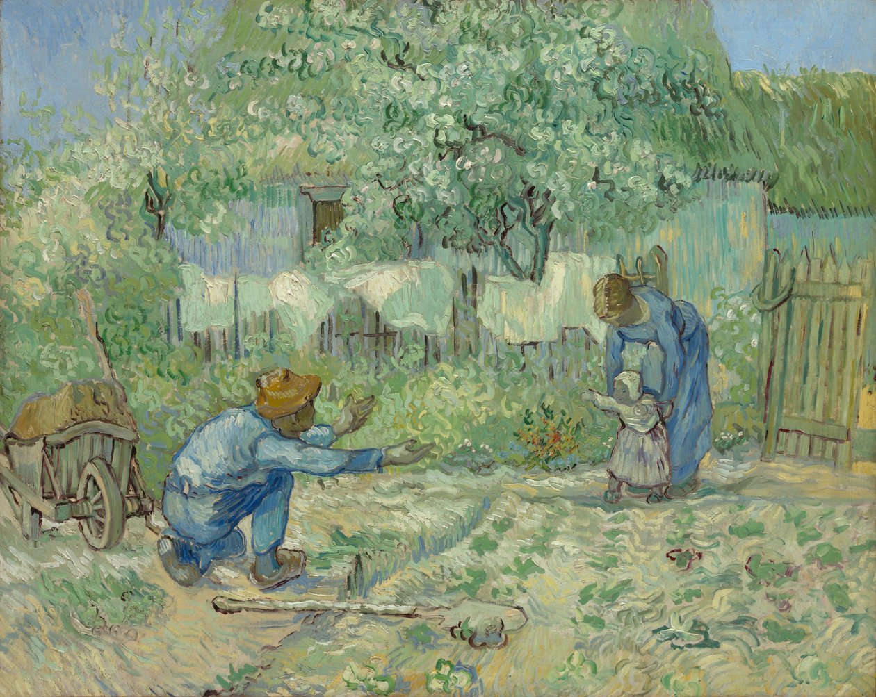 Pierwsze kroki po prosie, 1890 autorstwa Vincent van Gogh