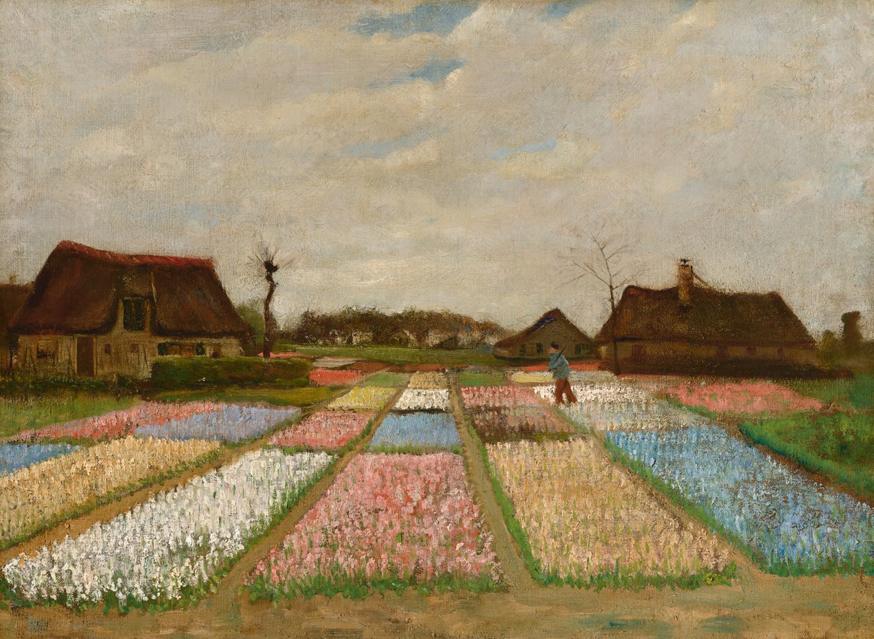Klomby kwiatowe w Holandii autorstwa Vincent van Gogh
