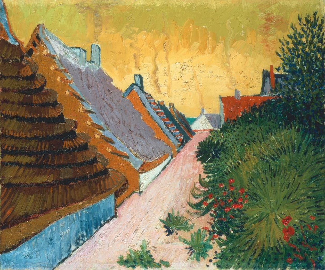 Gasse w Saintes-Maries autorstwa Vincent van Gogh