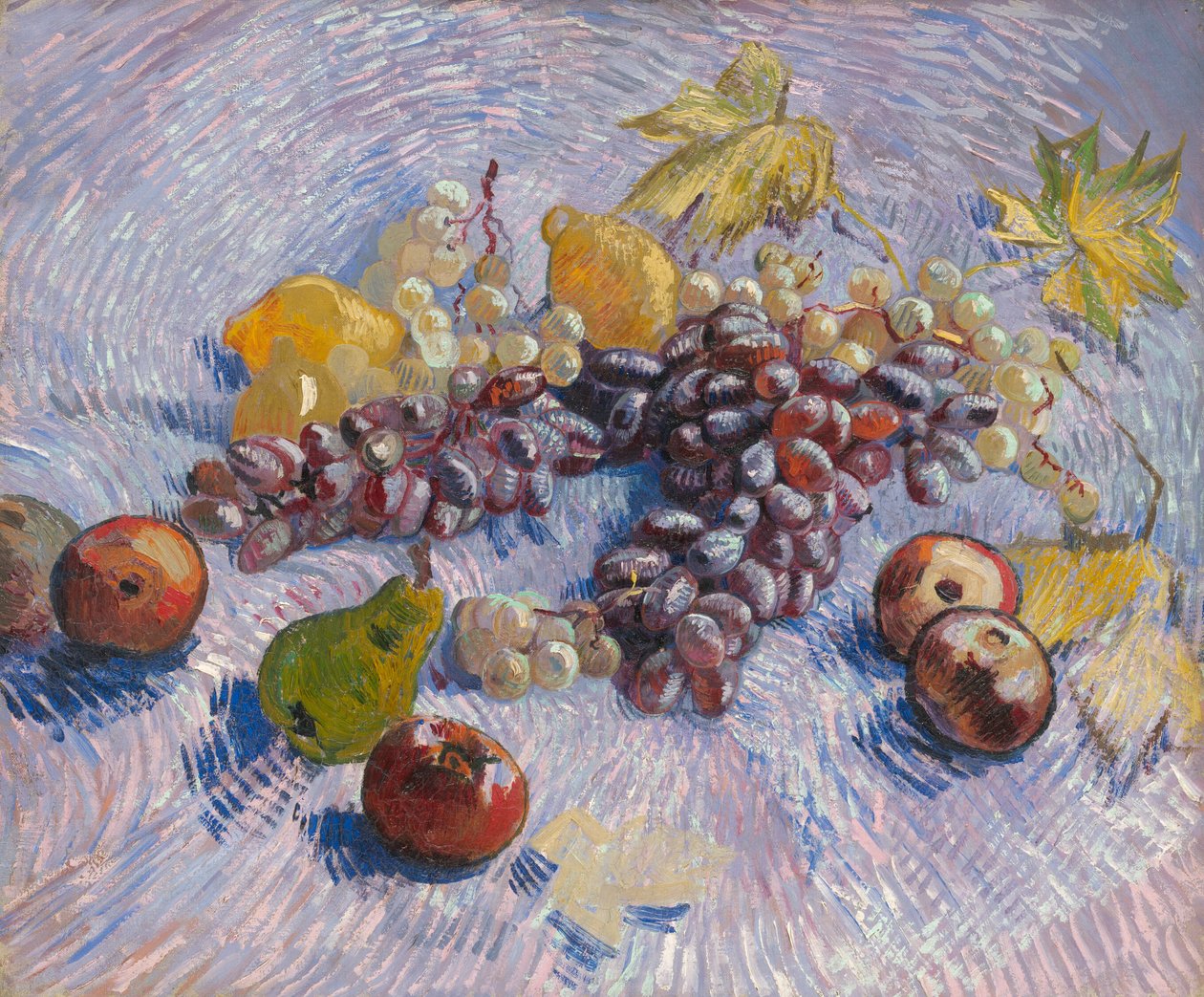Winogrona, cytryny, gruszki i jabłka autorstwa Vincent van Gogh