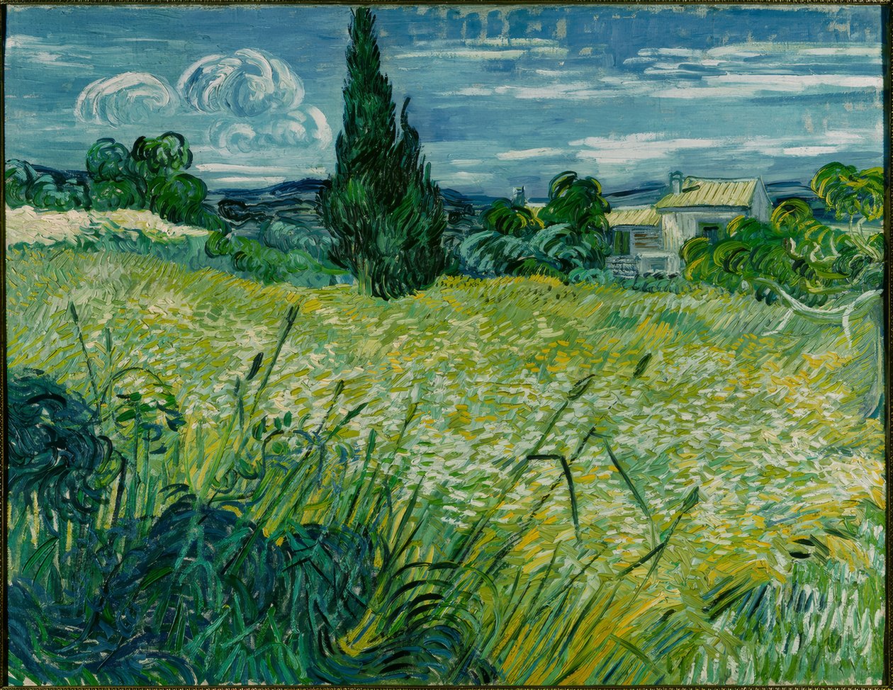 Zielone pole pszenicy z cyprysem autorstwa Vincent van Gogh