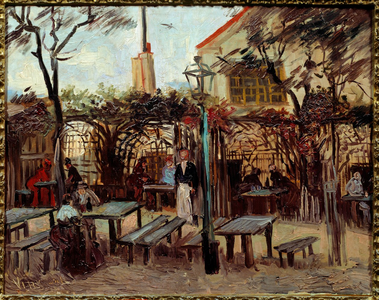 Guinguette na Montmartre: „Le Billard En Bois”” Stał się „La Bonne Franquette””. Obraz Vincenta Van Gogha (1853-1890) (ec.holl.) 1886 Nd. 0,49x0,64 m Paryż, Muzeum Orsay autorstwa Vincent van Gogh