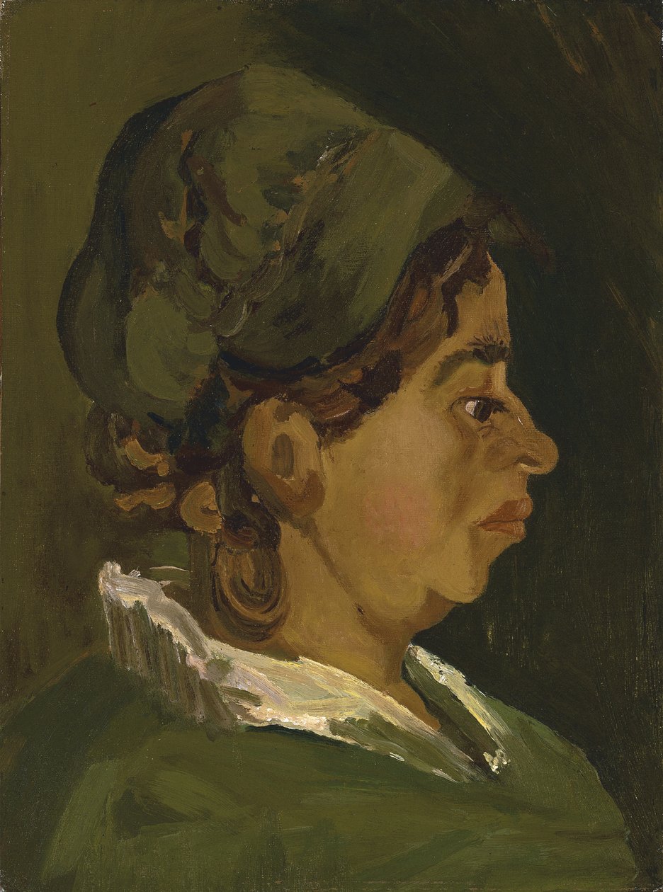 Głowa wieśniaczki: Prawy profil, 1884 autorstwa Vincent van Gogh