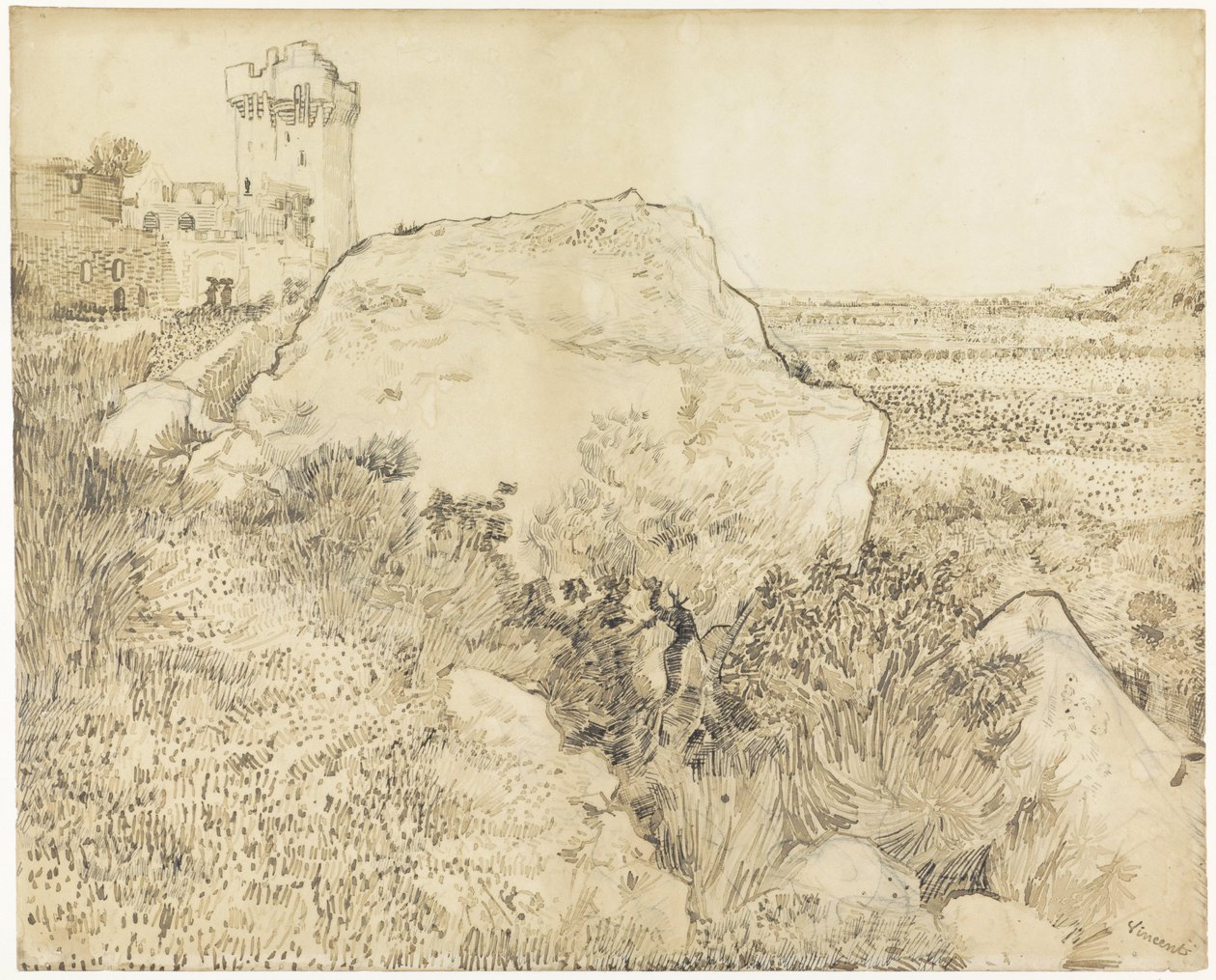 Wzgórze z ruinami Montmajour autorstwa Vincent van Gogh
