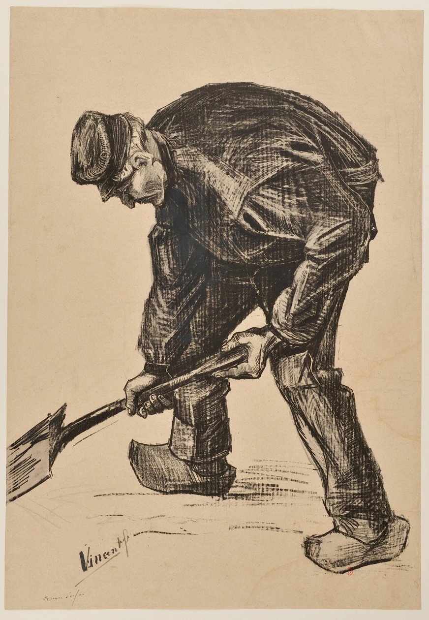 [Mężczyzna kopiący ziemię] autorstwa Vincent van Gogh