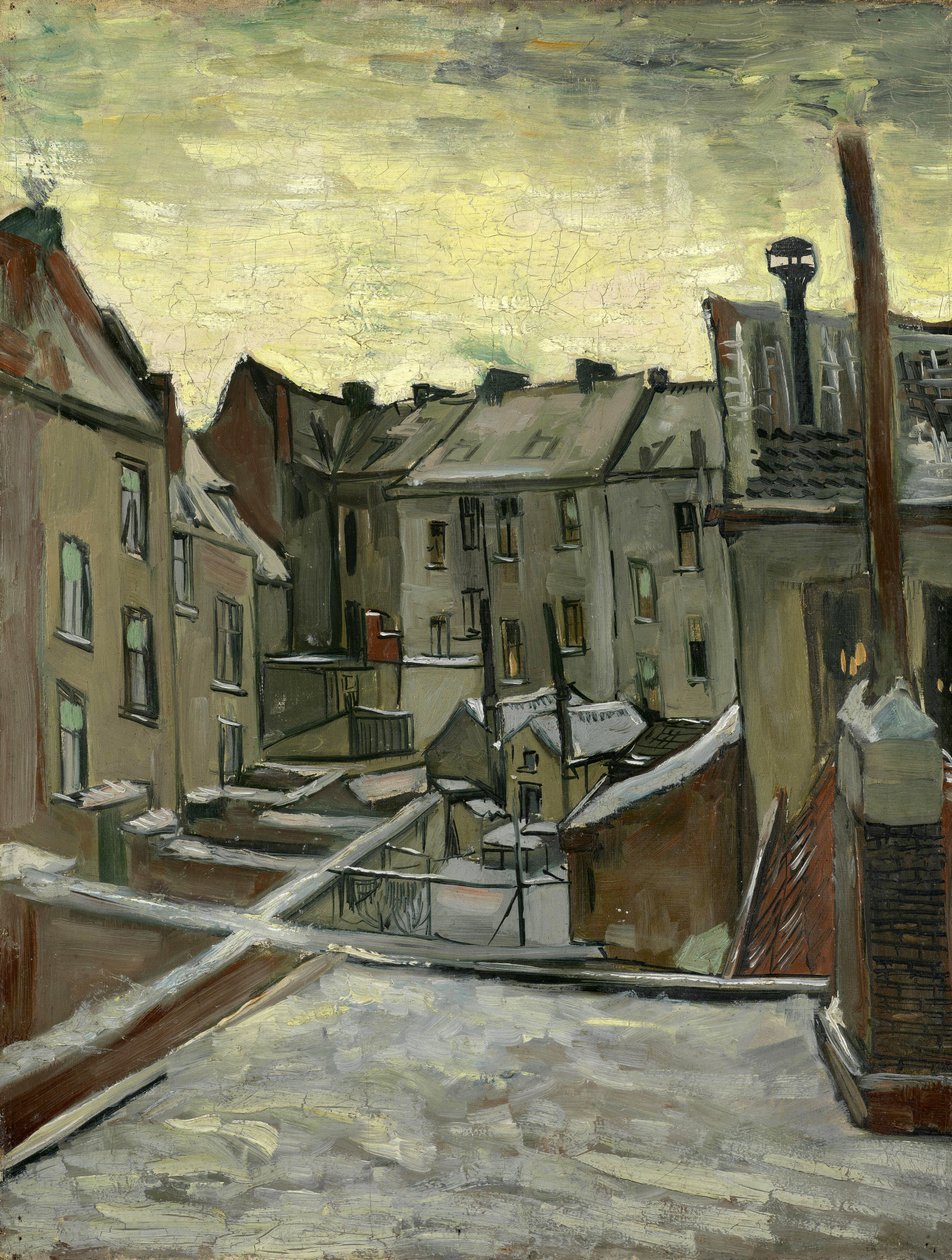 Domy widziane z tyłu, Antwerpia par Gogh, Vincent, van (1853-1890). Olej na płótnie, format : 43,7x33,7 autorstwa Vincent van Gogh