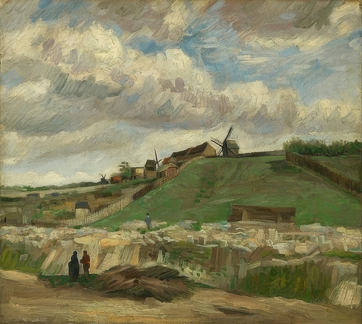 Wzgórze Montmartre z kamieniołomem. Paryż, czerwiec - lipiec 1886 r. autorstwa Vincent van Gogh