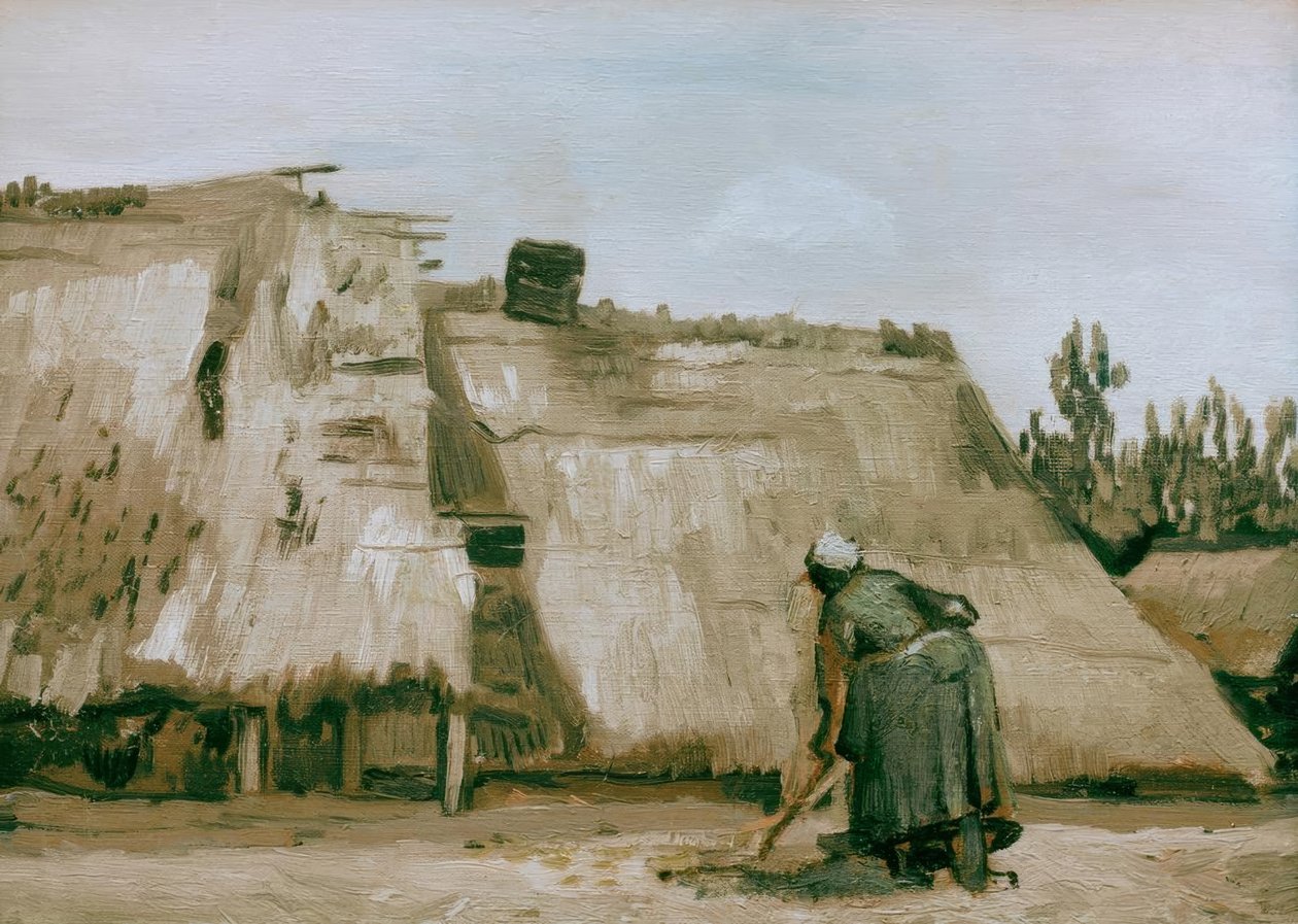 Domek z pracującą żoną rolnika autorstwa Vincent van Gogh